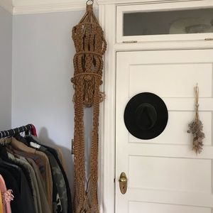 Vintage Rust Brown Macramé